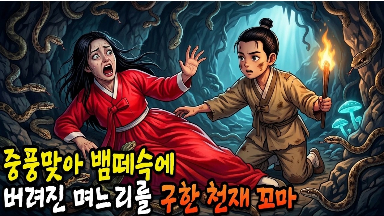 중풍맞아 반신불수되 뱀굴 속에 버려진 며느리를 구한 천재 꼬마아이 야담 옛날이야기 오디오북 수면동화 전설 민담