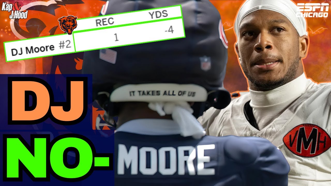Диджей Мур пропал из нападения Chicago Bears