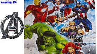 Мстители Marvel пазлы для детей. Avengers Marvel puzzle for baby.