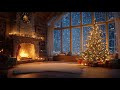 Новогодняя и рождественская музыка 2026 🎄 Камин и снег за окном