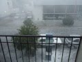 Lluvia, granizo y viento fuerte en Bahia Blanca