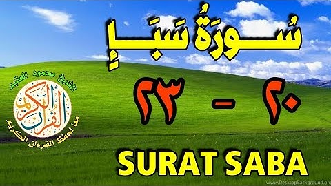 سورة سبأ | من الأية (٢٠) إلى الأية (٢٣) | مكررة ثلاث مرات | قناة الشيخ محمود العقيد