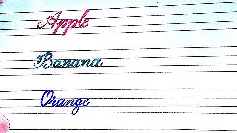 Fruits name in cursive writing🍍🍎🍓| Beautiful handwriting