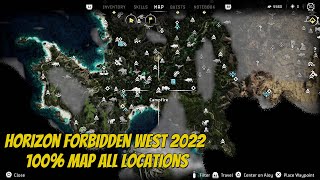 Horizon Forbidden West - Full World Map ALL LOCATIONS 100% (All Machines, Secrets, Etc..) 4K UHD