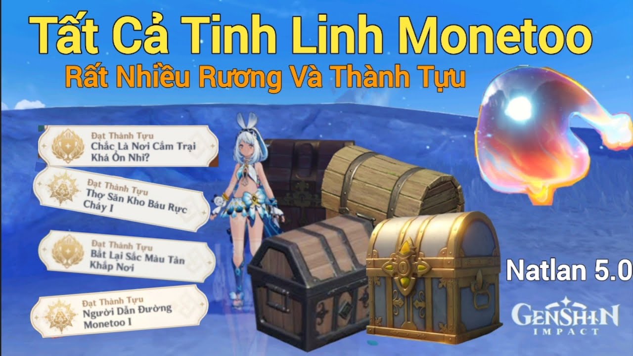 Toàn Bộ Vị Trí Monetoo Khu Vực Natlan #genshinimpact 5.0 Rất Nhiều ...