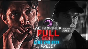 Ae Inspired Full Edit Like @24KJHONEDITZ | Alight motion edit xml