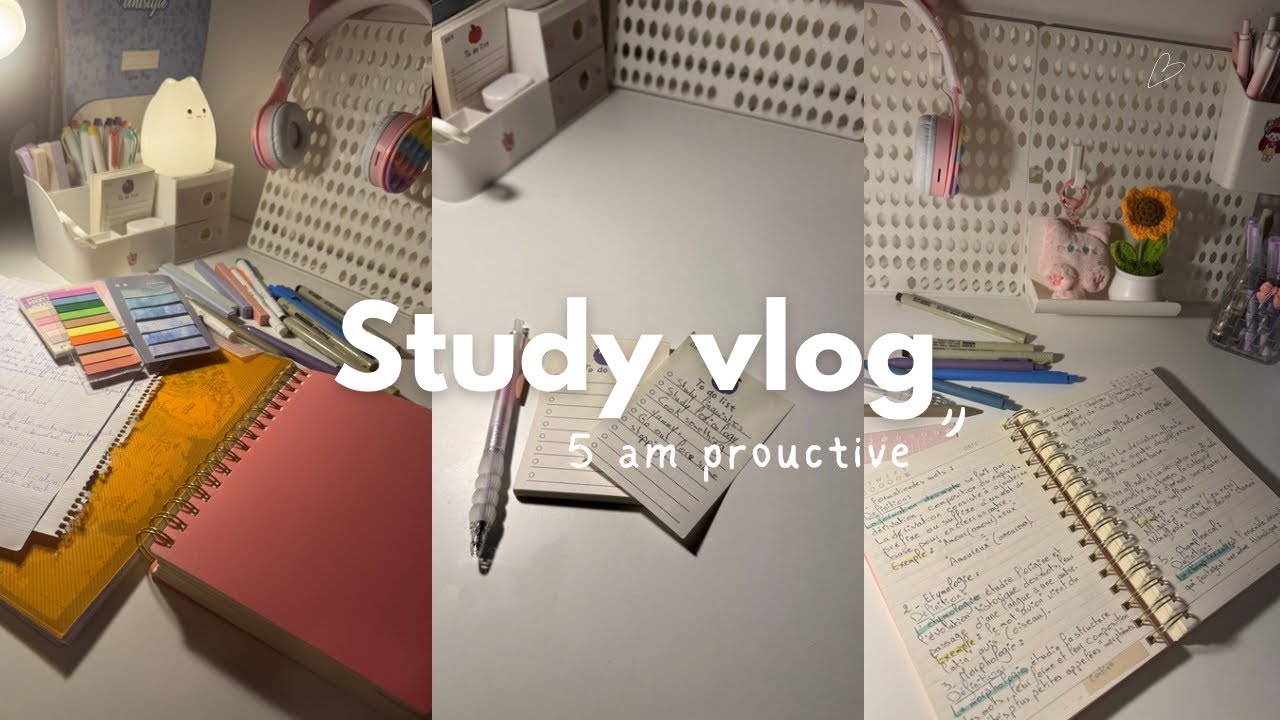 Study vlog | Study morning, lots of studying, productive & non-stop 🌿 ୨୧ ˚₊·
