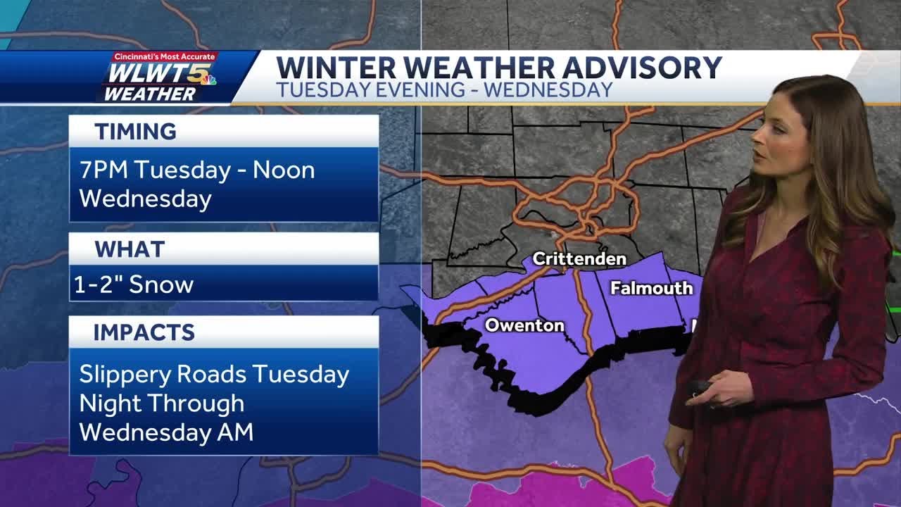 Winter Weather Advisory: 1-2 inches of snow possible this week - YouTube