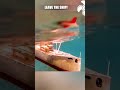Cardboard ship is sinking, RC ship model