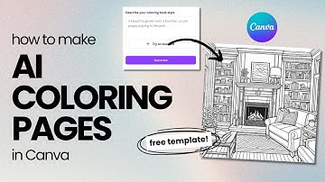 🍄 Generate coloring pages with ai FREE | How to create a coloring book in CANVA