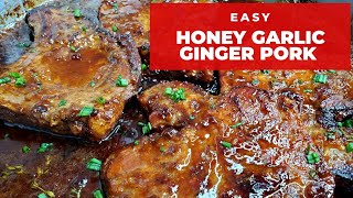 Honey Garlic Ginger Pork|| Jerene's Eats|| Easy Pork Chops Recipe