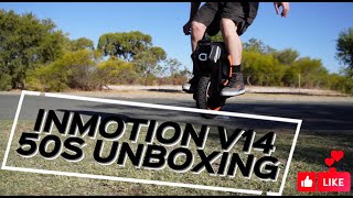 Unboxing the Inmotion V14 Black Adventure 50S with ride and tips.