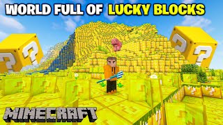 World Full Of Lucky Blocks In Minecraft | Minecraft Mods | In Telugu | THE COSMIC BOY