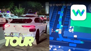 Driverless Waymo Squeezes into Busy Shopping Center | #Waymo Ride Along #30