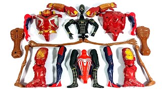 Merakit Mainan Black Spider-Man vs Hulk Buster vs Siren Head vs Spider-Man Miles Morales Toys