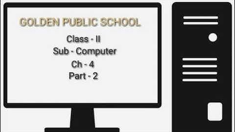 Operating a  Computer | Class - 2 | Chapter - 4 | P - 2 | CBSE |