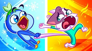 HOT vs COLD 🔥❄ | Winter And Summer Games! ✨ | Kids Cartoon By Cleo & Theo