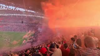 Scenes as Liverpool win the FA Cup \& fans sing One Kiss by Dua Lipa | Wembley | 14.05.22