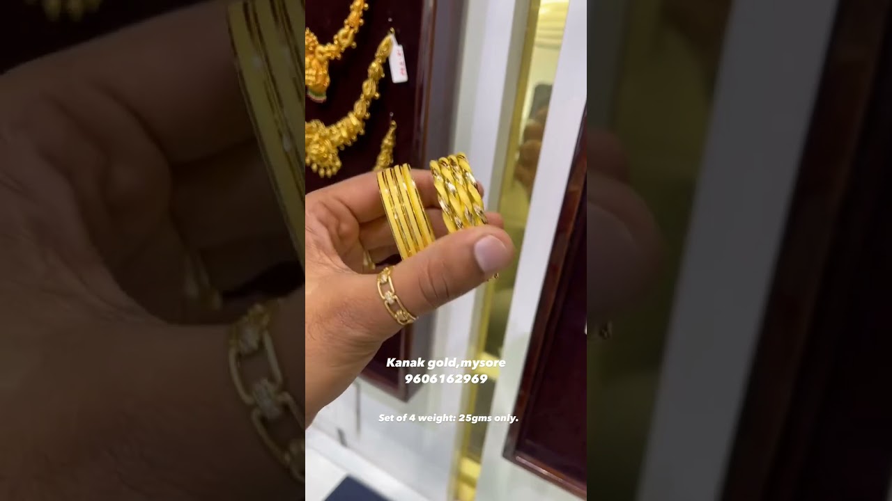 very lightweight and beautiful for gold bangles design start from only 25 grams for daily wear