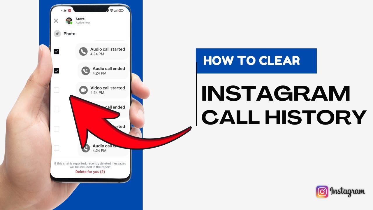 How to clear Instagram call history?