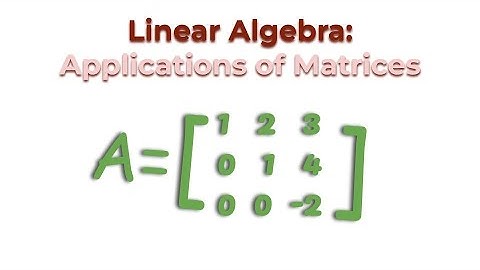 Linear Algebra: Applications of Matrices