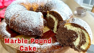 Soft and Easy Marble Cake Recipe. Chocolate and Vanilla Cake. Pound Cake Recipe