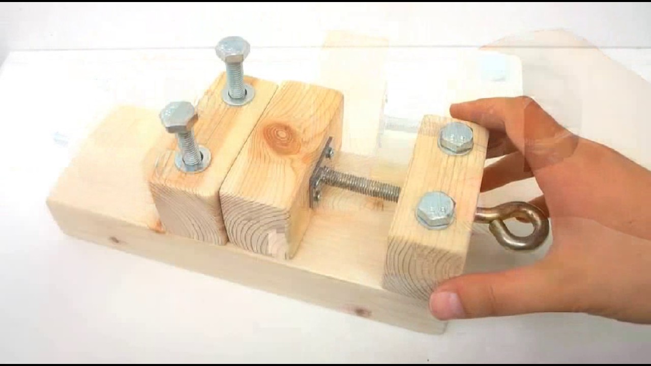 Homemade a wooden vice - YouTube
