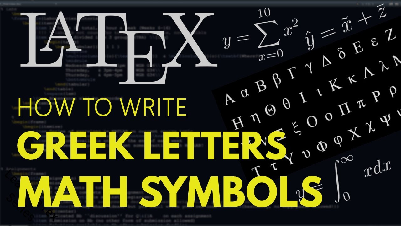 How To Insert Math Symbols In Latex | How To Insert Greek Letters In Latex