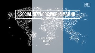 Motion Graphics - Social Network World Map 4K