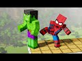 Spiderman teaches Hulk how to SMASH - MINECRAFT