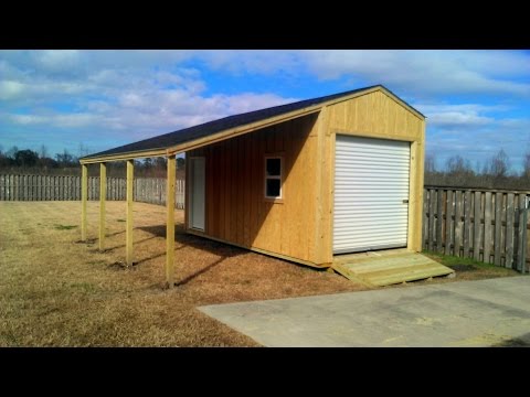 10x20 Shed with Lean-to - Shed Plans - Stout Sheds LLC - YouTube