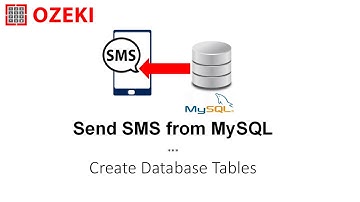 Send SMS from MySQL - Create Database Table