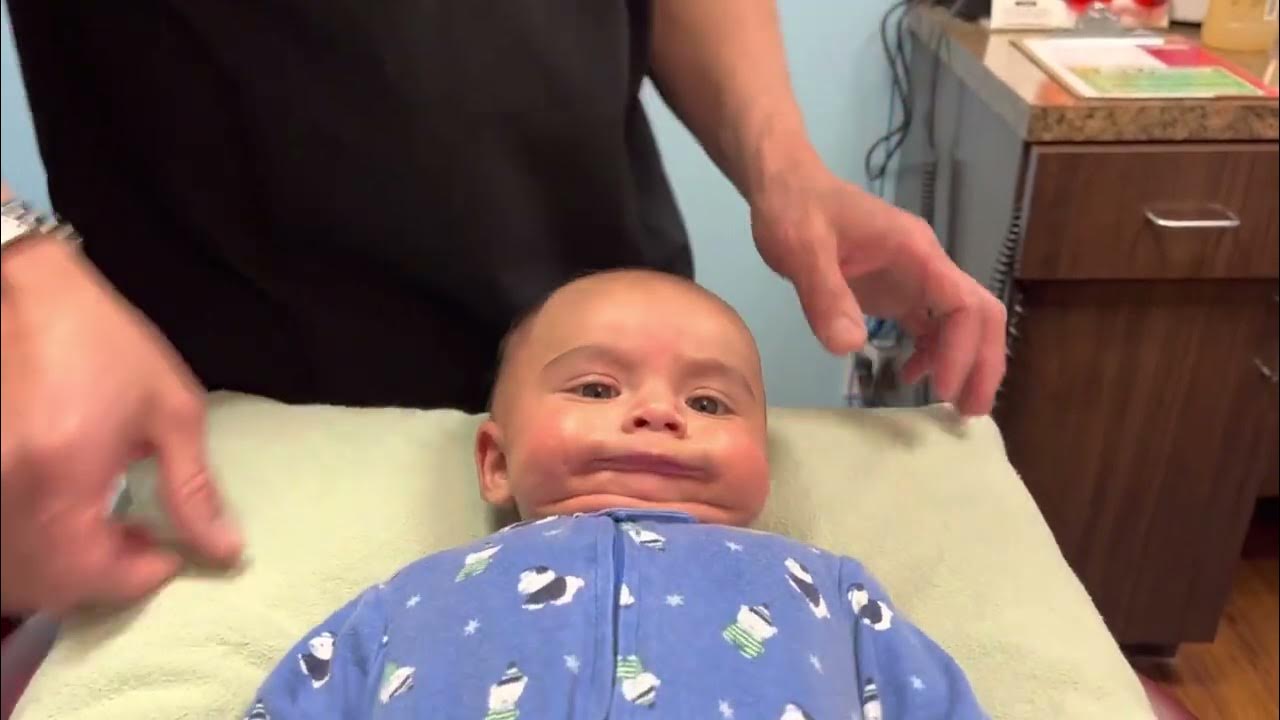 4 months old Baby getting chiropractic adjustment with Cranial and Sacral technique. YouTube