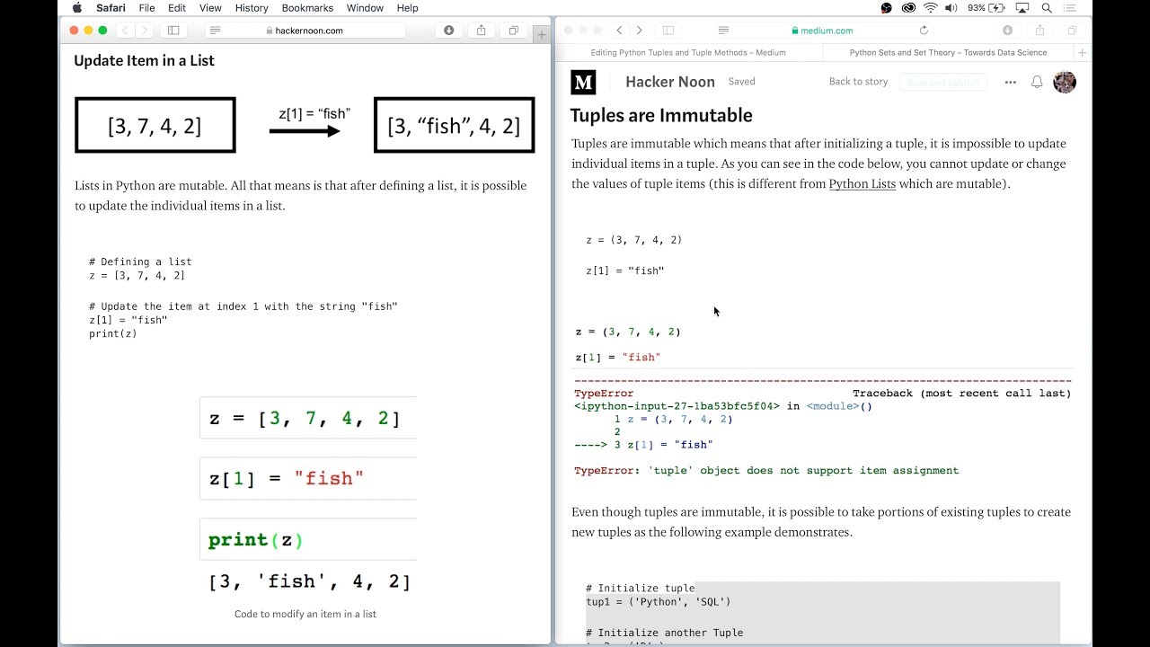 Python Tuples and Tuple Methods. Tuples are an ordered sequences of… | by Michael Galarnyk | Medium Python Tuples And Tuple Methods. Tuples Are An Ordered Sequences Of… | By Michael Galarnyk | Medium