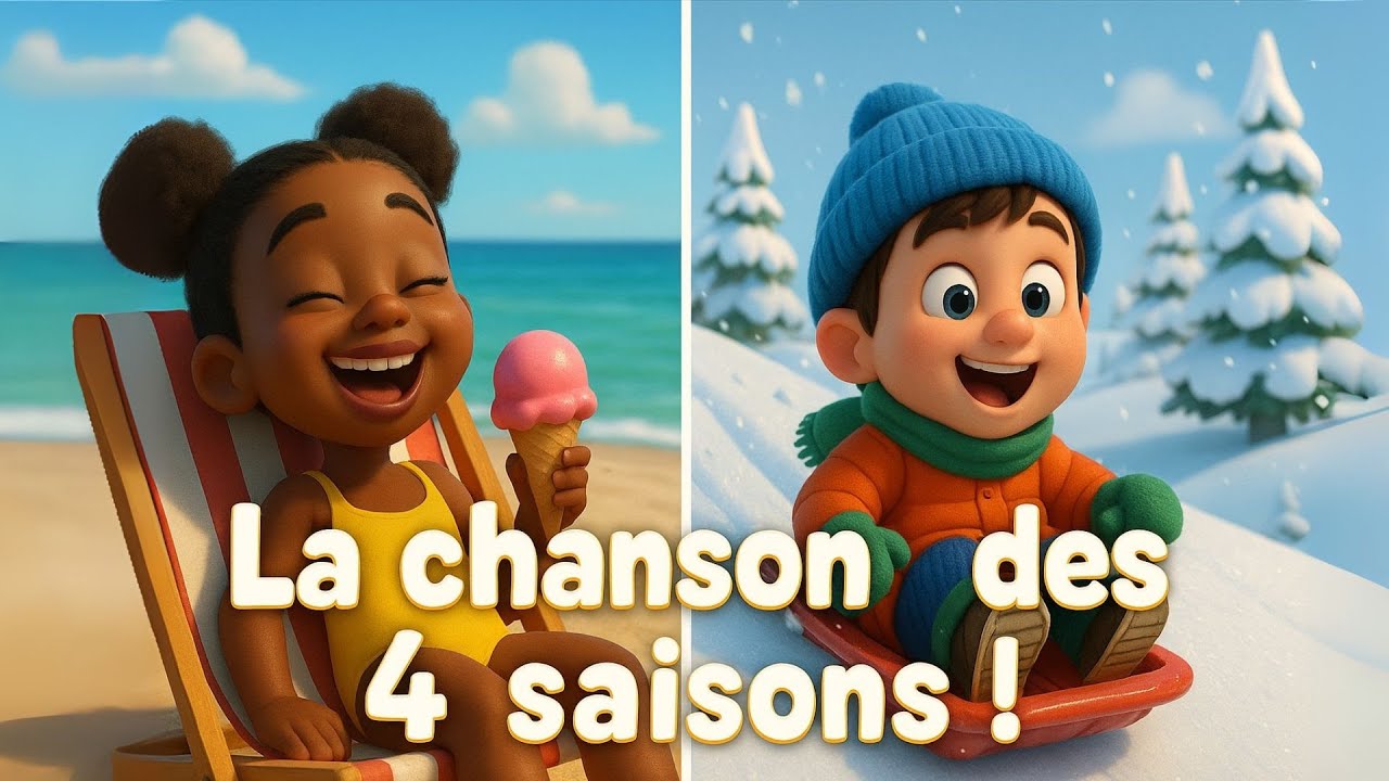 🎵 Les 4 saisons - Chanson éducative pour enfants | Printemps, été, automne, hiver