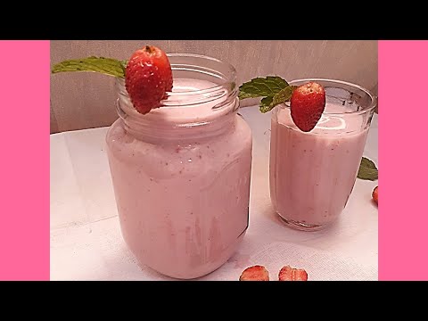strawberry-milk-shake-i-how-to-make-fresh-strawberry-smoothie-recipe-by-ishwari