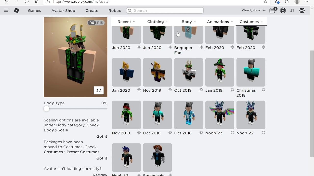 Roblox avatar evolution - YouTube