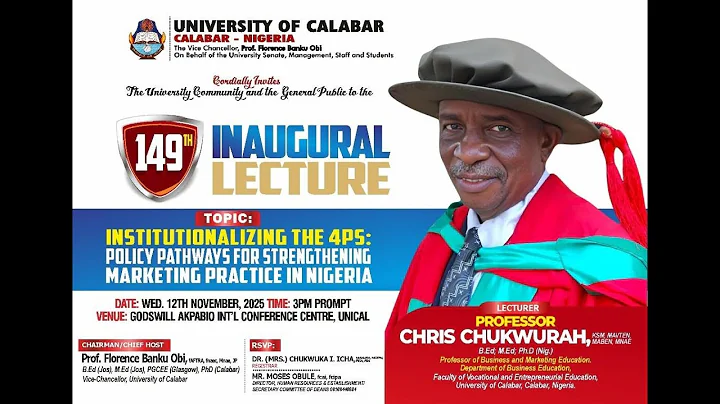 🎥 LIVE NOW | 149th Inaugural Lecture, University of Calabar 🎓
