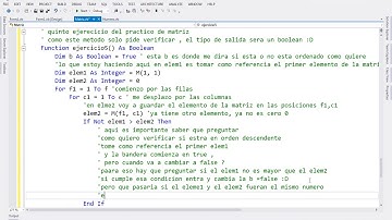 VISUAL BASIC Ejercicio 5 - Practico # 1 Matriz