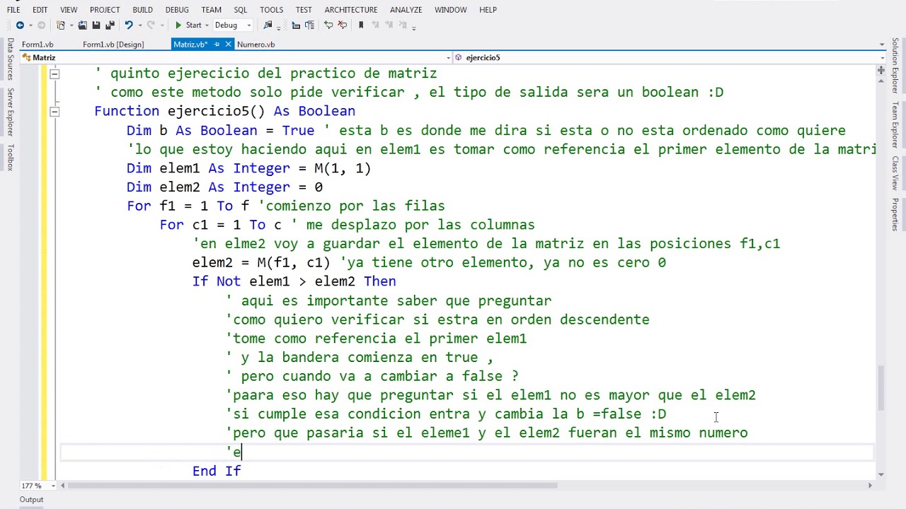 VISUAL BASIC Ejercicio 5 - Practico # 1 Matriz - YouTube