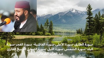 سورة الطارق-سورة الأعلى-سورة الغاشية- سورة الفجر-سورة البلد-سورة الشمس-سورة الليل-سورة الضحى