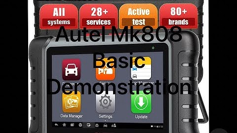 Autel Mk808 Diagnostic tool basic walkthrough