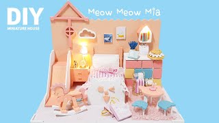 DIY Miniature Dollhouse KitㅣMeow Meow Mia houseㅣ야옹이하우스ㅣ미니어쳐하우스ㅣ박소소(soso miniature)