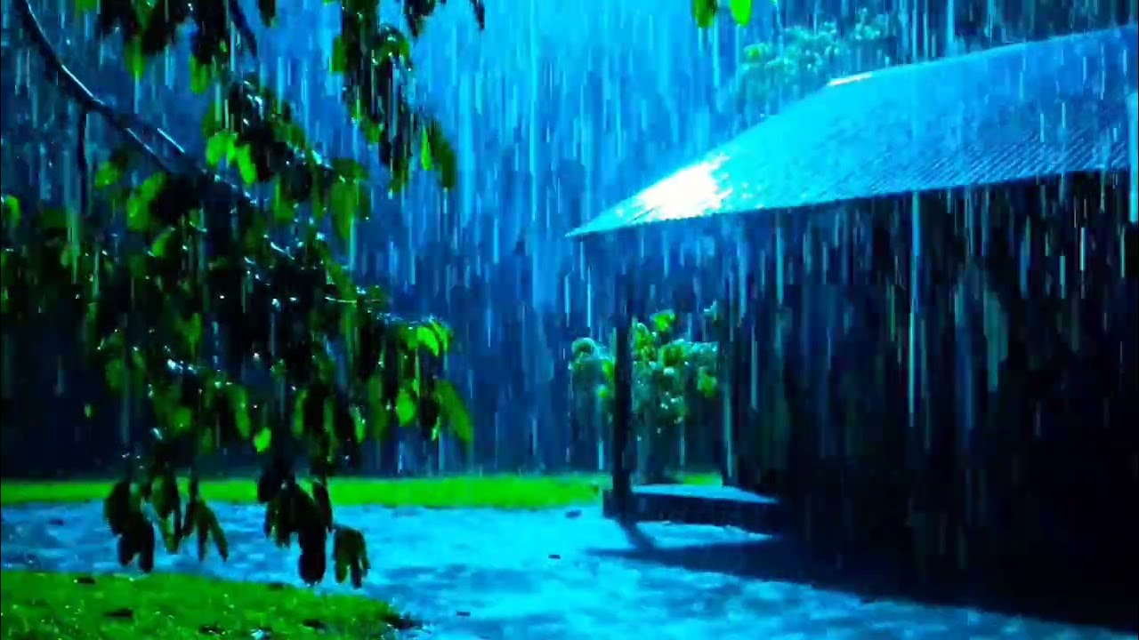 99% Fall Asleep in Minutes! No Ads Heavy Rain & Thunder on Tin Roof for Deep Sleep