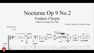Frederic Chopin - Nocturne Op.9 No.2 - Guitar Lesson Tabs