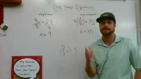 Solving One Step Equations Using Multiplication and Division