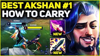 How to Carry 1v9 Akshan Gameplay  - RANK 1 BEST AKSHAN IN THE WORLD! | Season 13 League of Legends