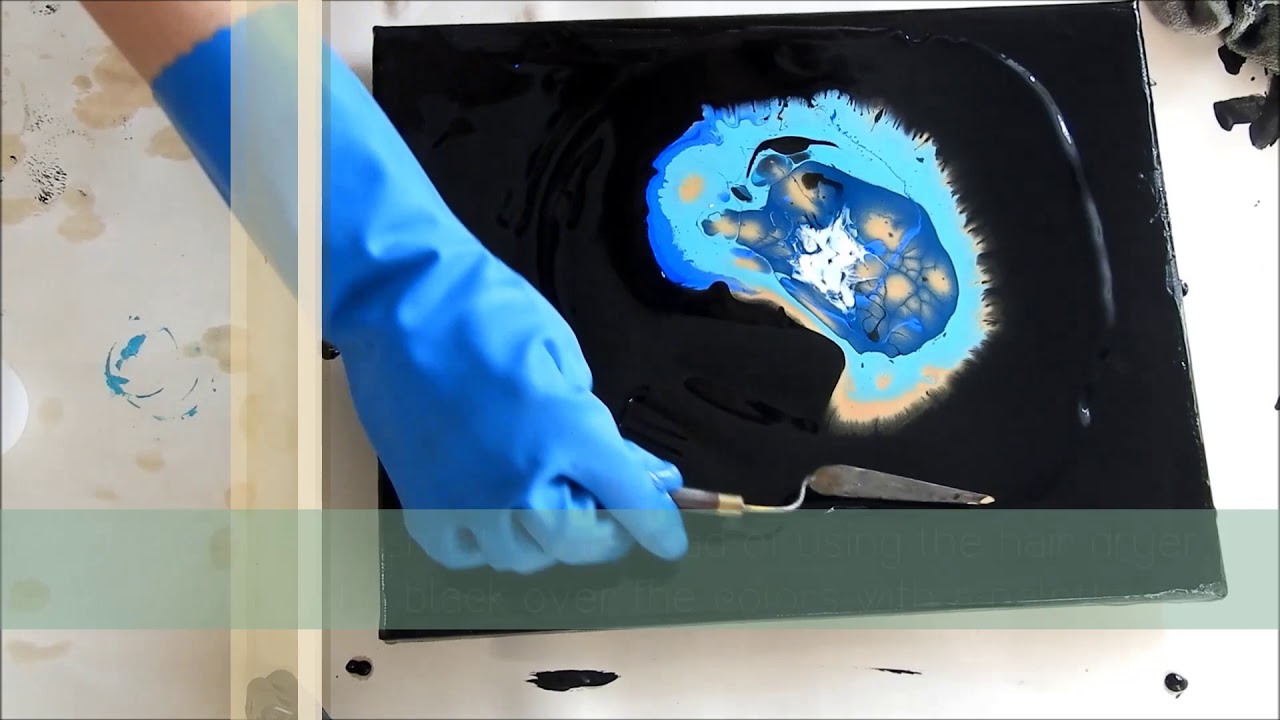 Acrylic Pour | Black Negative Space - YouTube