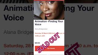 Animation Voice Workshop •SOLD OUT Stay tuned for the next announcement #charactervoices #animation