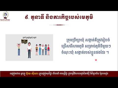 #សីលធម៌-ពលរដ្ឋថ្នាក់ទី៨ ជំពូកទី ៣ ៖ ការរស់នៅក្នុងសហគមន៍ # មេរៀនទី ២ ៖ ការបោះឆ្នោតឃុំ សង្កាត់  (តចប់)